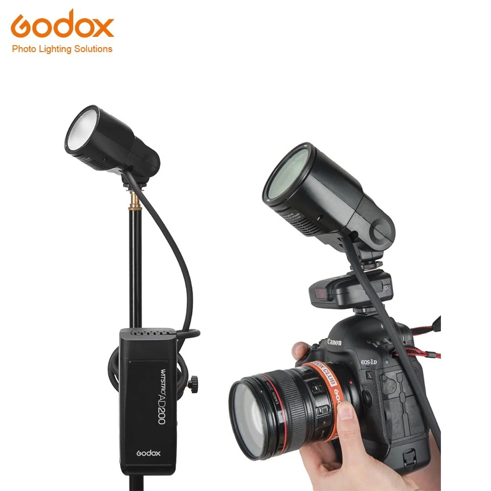 

godox AD200 flash accessory WITSTRO H200R Round Flash Head and EC-200 Extension Head AK-R1 Color temperature reflector