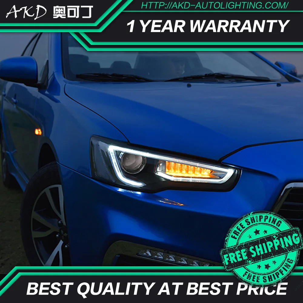 AKD тюнинг автомобильных фар для Mitsubishi Lancer EX 2008-2016 светодиодные фары DRL ходовые