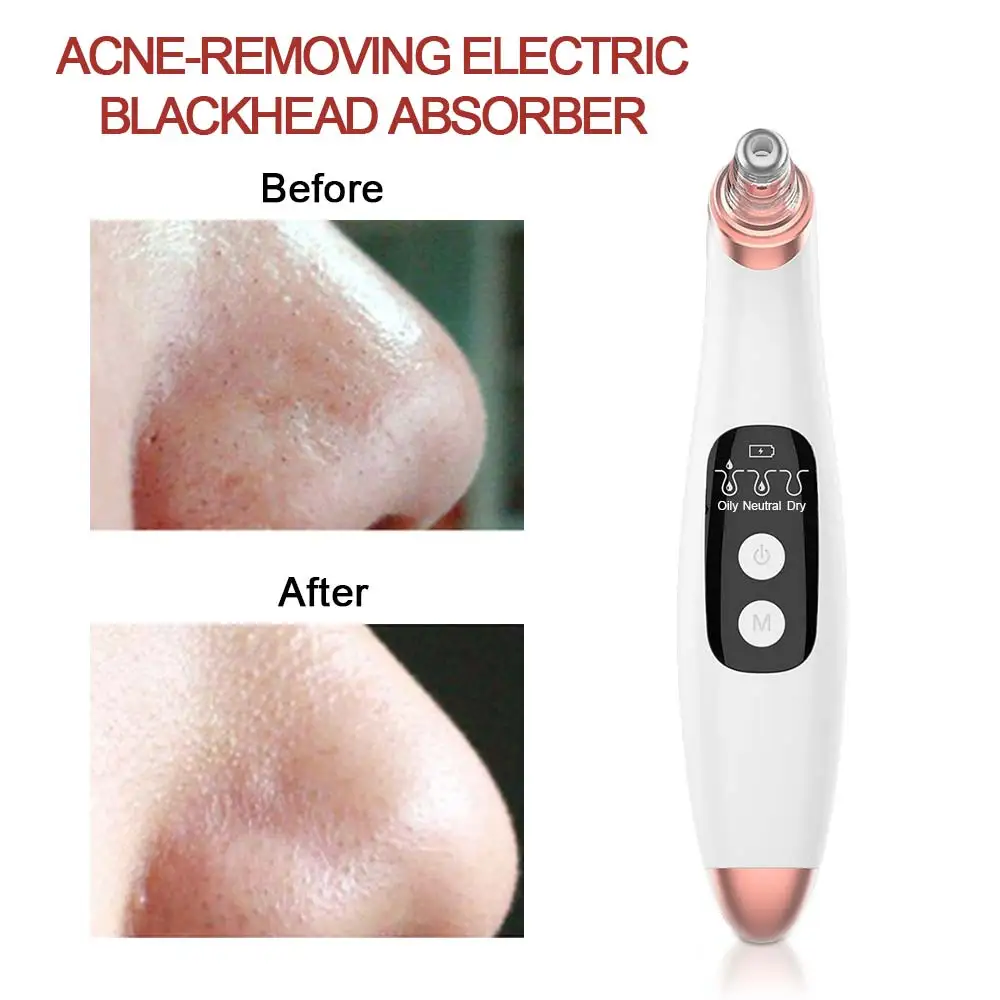 

Facial Blackhead Remover Acne Pore Cleaner Ultrasonic Skin Scrubber Facial Massage Silicone Facial Brush Electric Face Clean Set