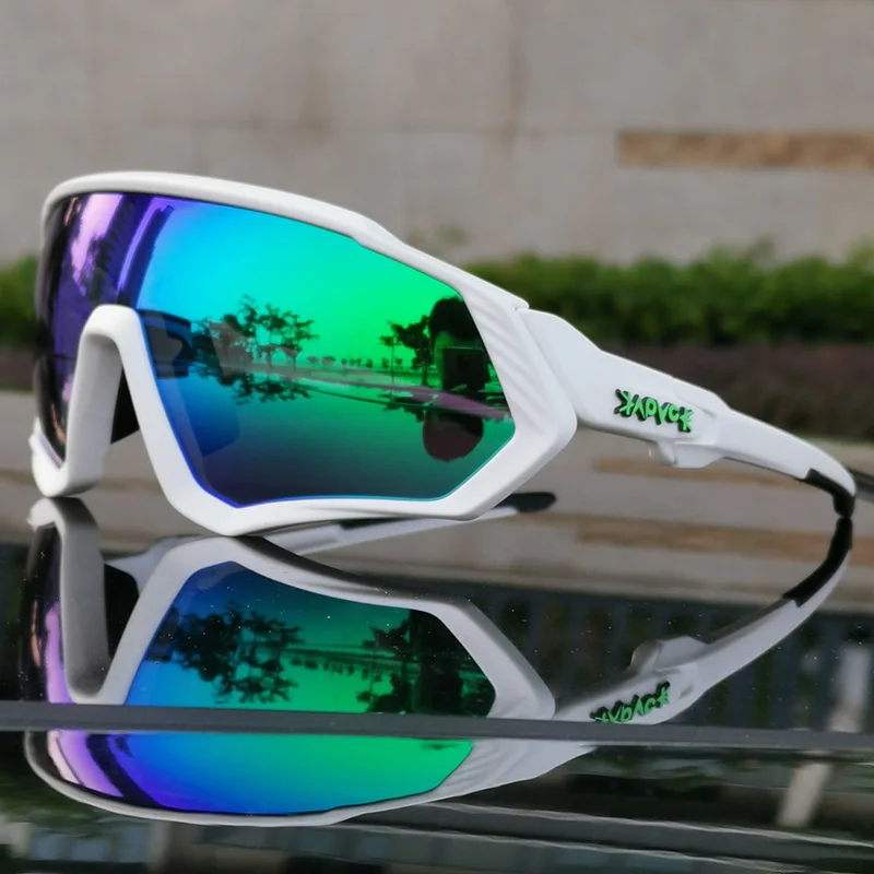 Kapvoe 5 линз UV400 Поляризованные велосипедные очки TR90 спортивные солнцезащитные MTB