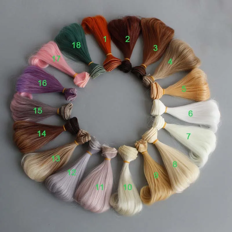 

New arrival 15CM Synthetic Doll hair For 1/3 1/4 BJD Doll DIY Hair