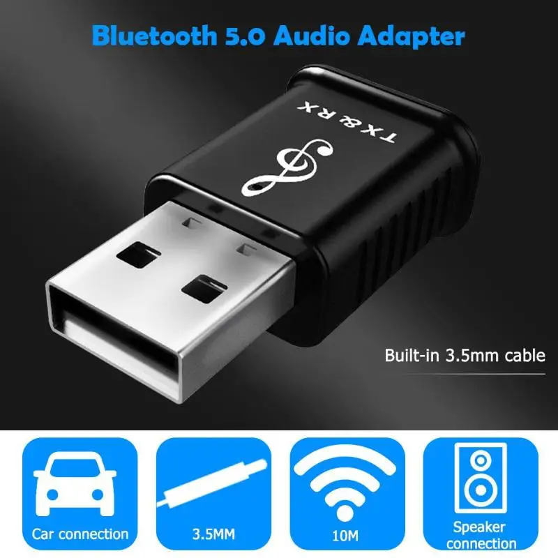 

MSD168 2 in 1 USB Bluetooth Adapter Wireless Audio Receiver Transmitter Dongle Blue and Red LED Light on Working Mode