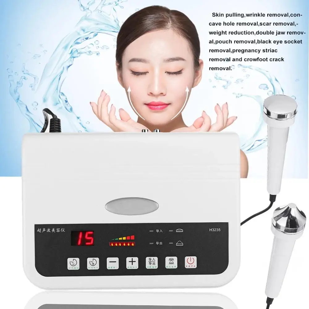 

3in1 Ultrasonic Beauty Instrument High Frequency Facial Electric Massager Wrinkle Removal Professional Facial Beauty Machine