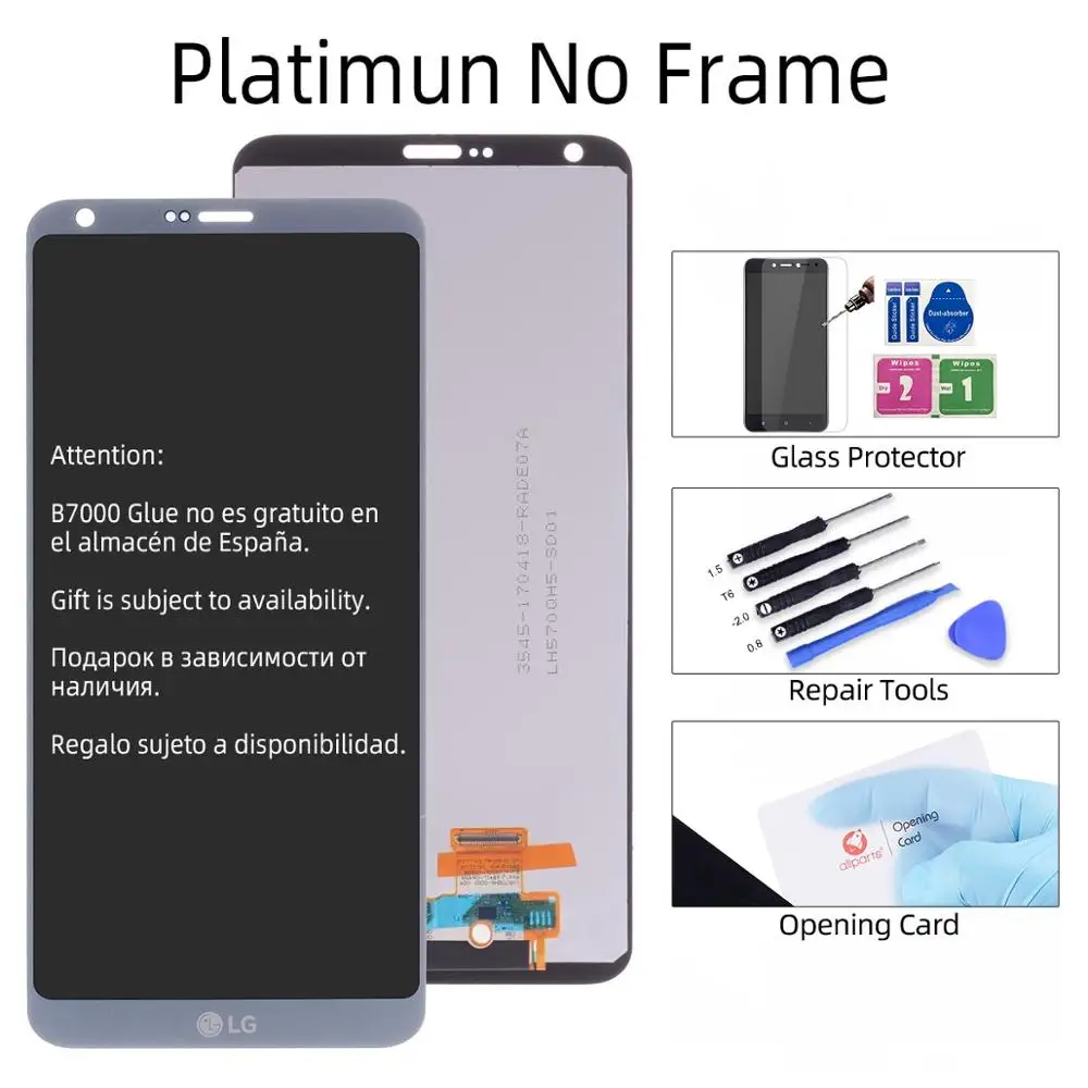 Дисплей для LG G6 ЖК-дисплей с сенсорным экраном с рамкой дигитайзер для LG G6 H870 ЖК-дисплей H873 VS998 US997 запчасти - Цвет: Platinum No Frame