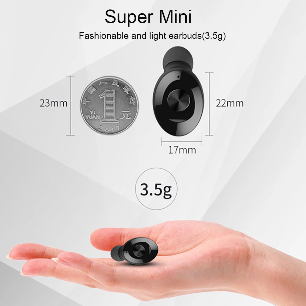 

Wireless Earbuds Bluetooth Headphones Touch Control with IPX5 Waterproof TWS Stereo Earphones in-Ear Deep Bass Earpods for Sport