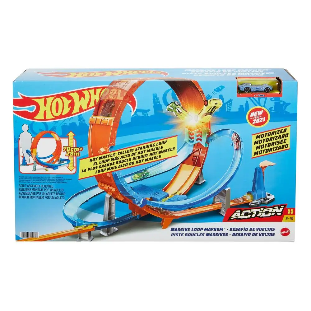Набор игры Hot Wheels Action Giant Loop GTV14 Игрушечные автомобили Hotwheels Гоночные треки для детей треки для гоночных машин Hot Wheels Premium 23 февраля подарки для мальчиков.