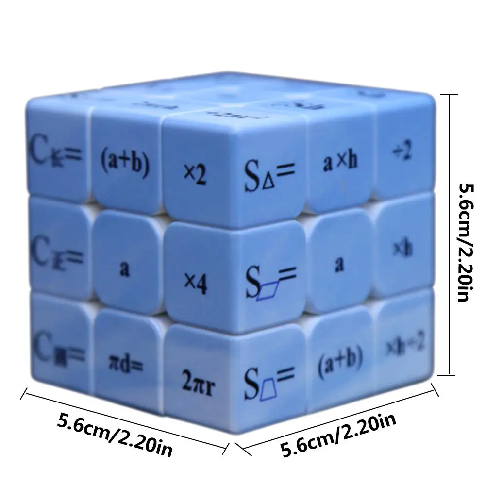 Математическая формула кубик интеллектуального развития с ярким рисунком |