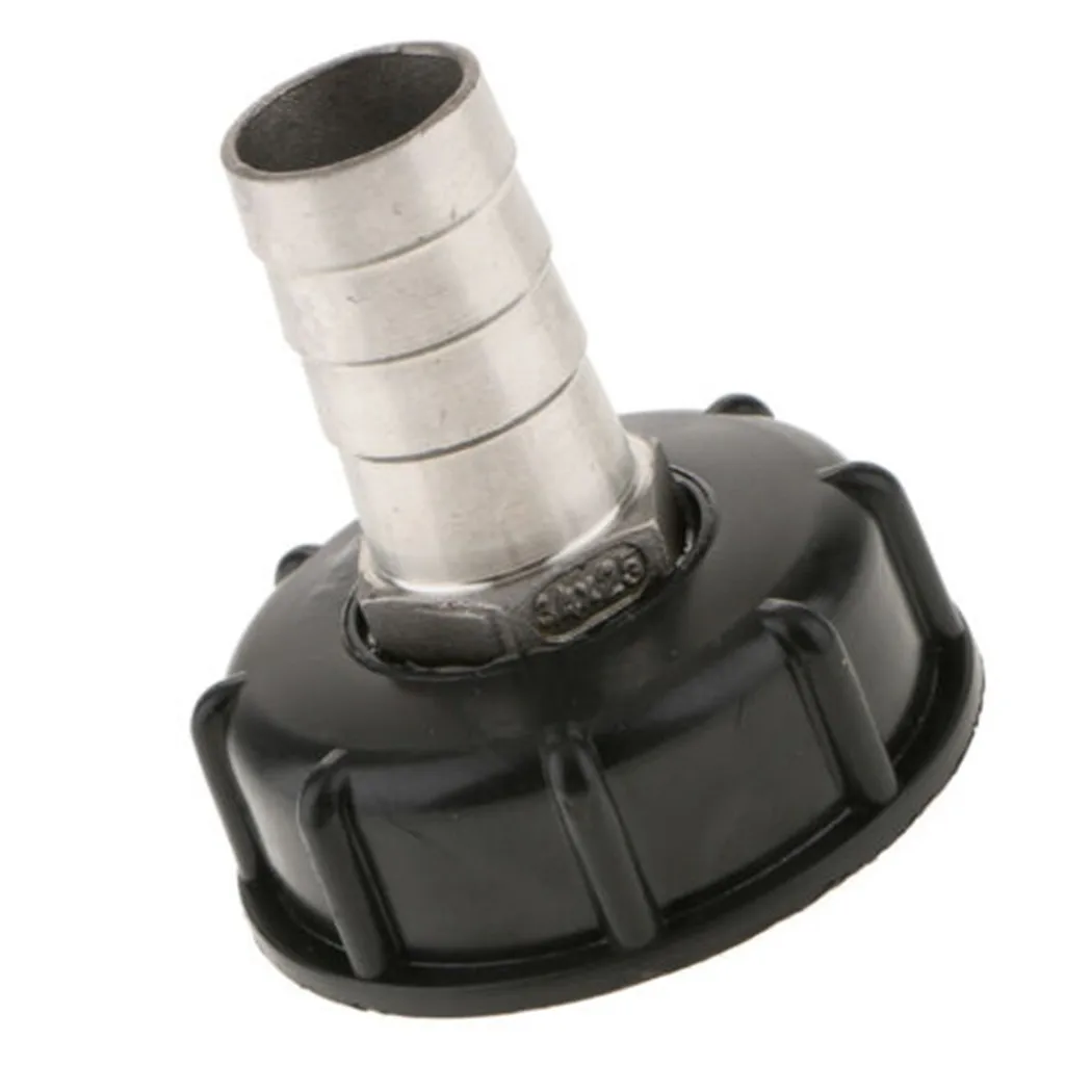 

Water Tank Hose Adapter Yard 2\" To 25mm Black Coarse Thread Connector Garden