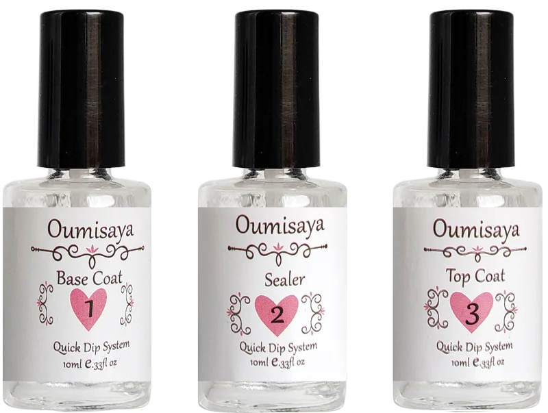 0,5 унц./шт. 10 шт. набор Oumisaya поднос для ногтей порошок Starter Kit с Dip Системы полезных мелочей с ярлыком(Базовое покрытие, герметик для защиты, топовое покрытие - Цвет: 3pcs liquids