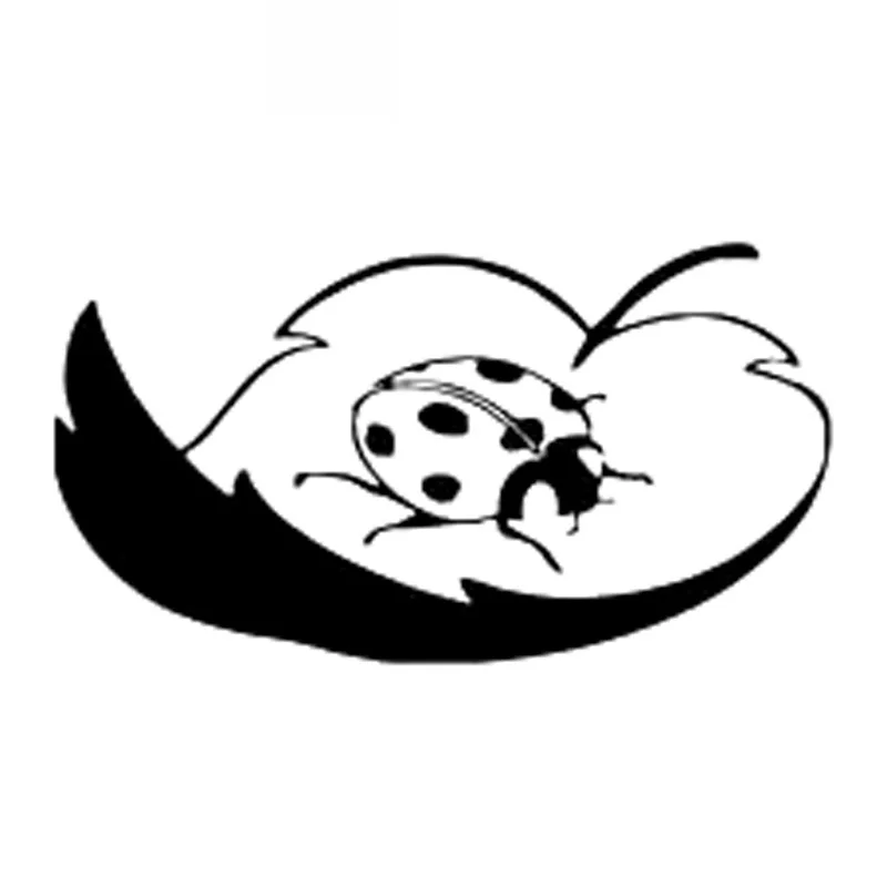 

Ladybug on Leaf Classic Car Sticker PVC Bumper Windshield Accessory Motorcycle Laptop Decoration Exquisite Waterproof Auto Decal