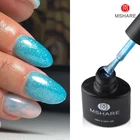 Блестящий синий блестящий Гель-лак для ногтей MSHARE, меняющий температуру, отмачиваемый Гель-лак для ногтей