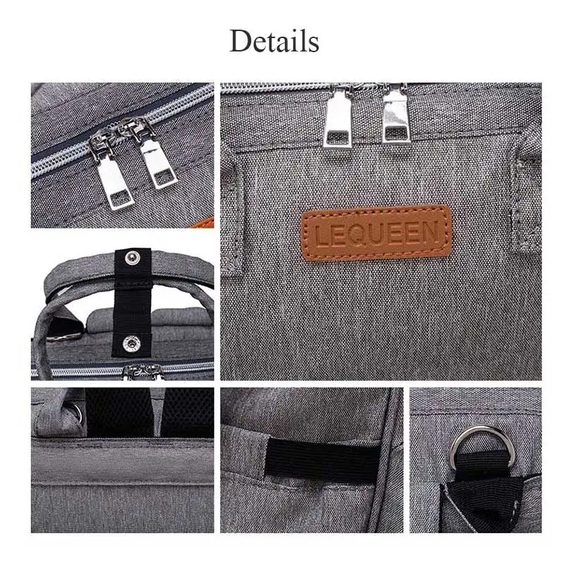 Вместительный рюкзак Lequeen для мам модная сумка подгузников дорожный кормления