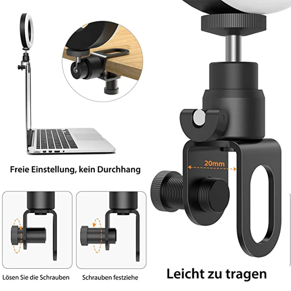 

Ring light computer lighting device Selfie ring light with clip dimmable light for video conference remote class live broadcast