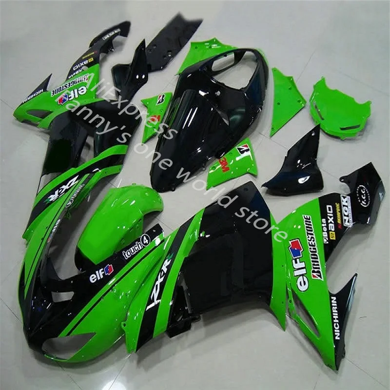 

Горячая Распродажа обтекатель для KAWASAKI ZX-10R 06 07 ZX10R 2006-2007 ZX 10R 06-07 2006 2007 Зеленый черный обтекатель