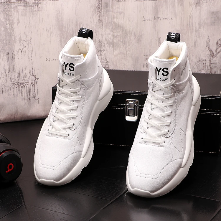 

Мужские кожаные кроссовки, Коричневые Высокие кроссовки, повседневная обувь на осень 2021