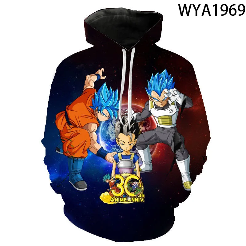 

Hoodies Men Women Children Cartoon Anime Dragon Sweatshirts DBZ 3D Printed Pullover Streetwear Casual Hoody Boy Girl Kids Tops