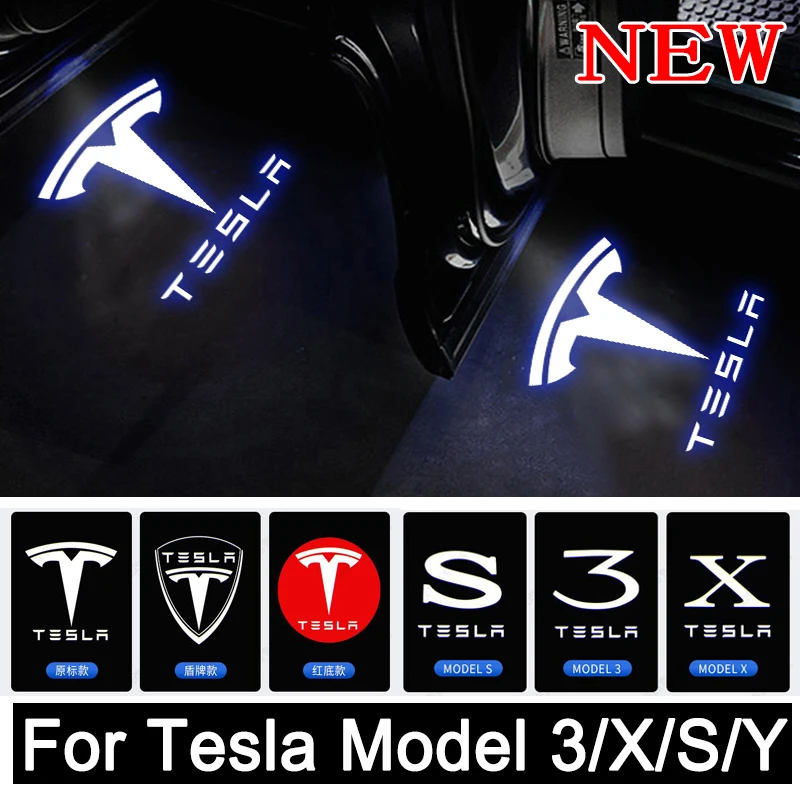 

2pcs for Tesla Model S Tesla Model 3 X Y Led Car Door Welcome Light Logo Projector Laser Lamp Ghost Shadow Door Light Accessory