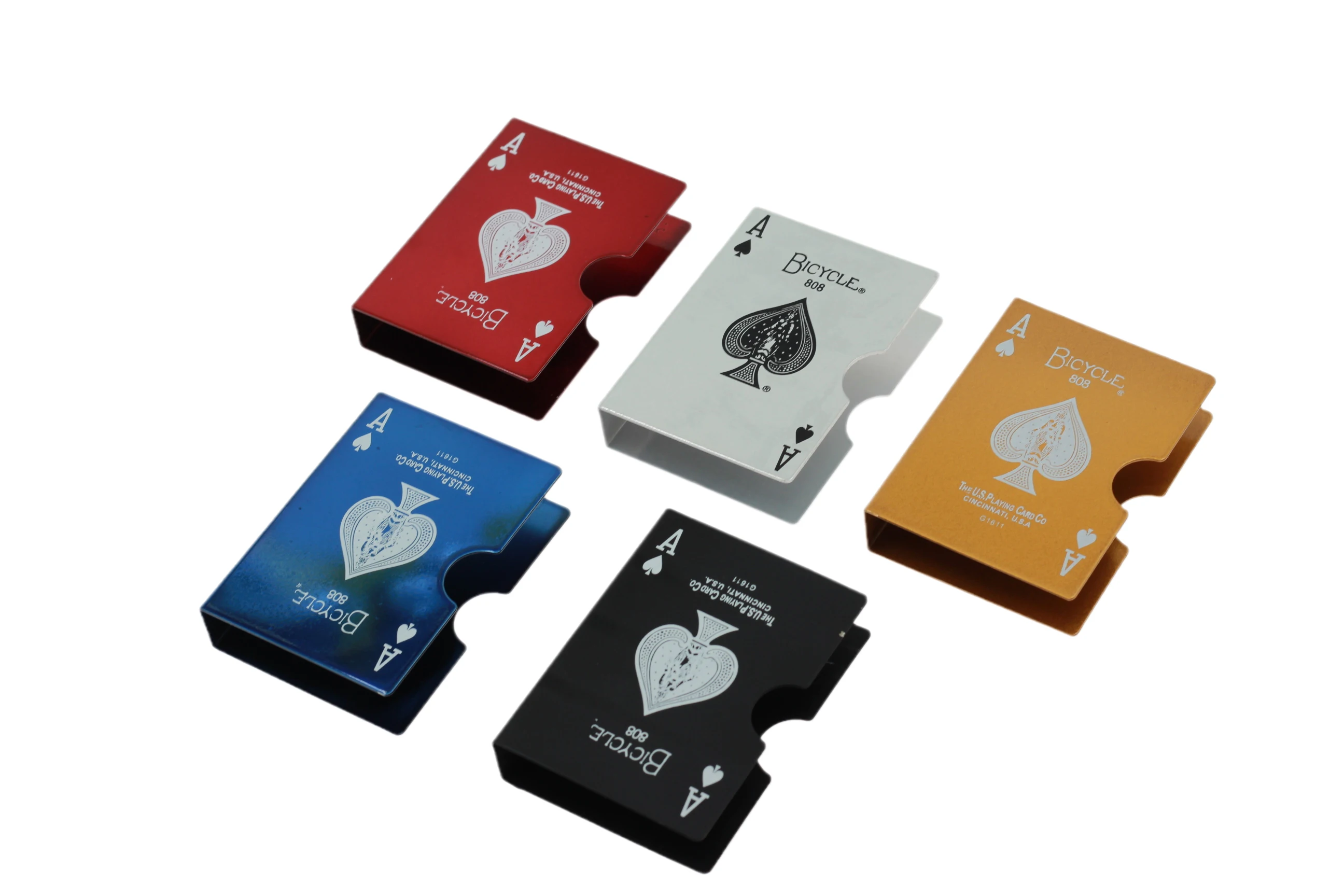 Металлический зажим для игральных карт держатель с различными узорами обеих