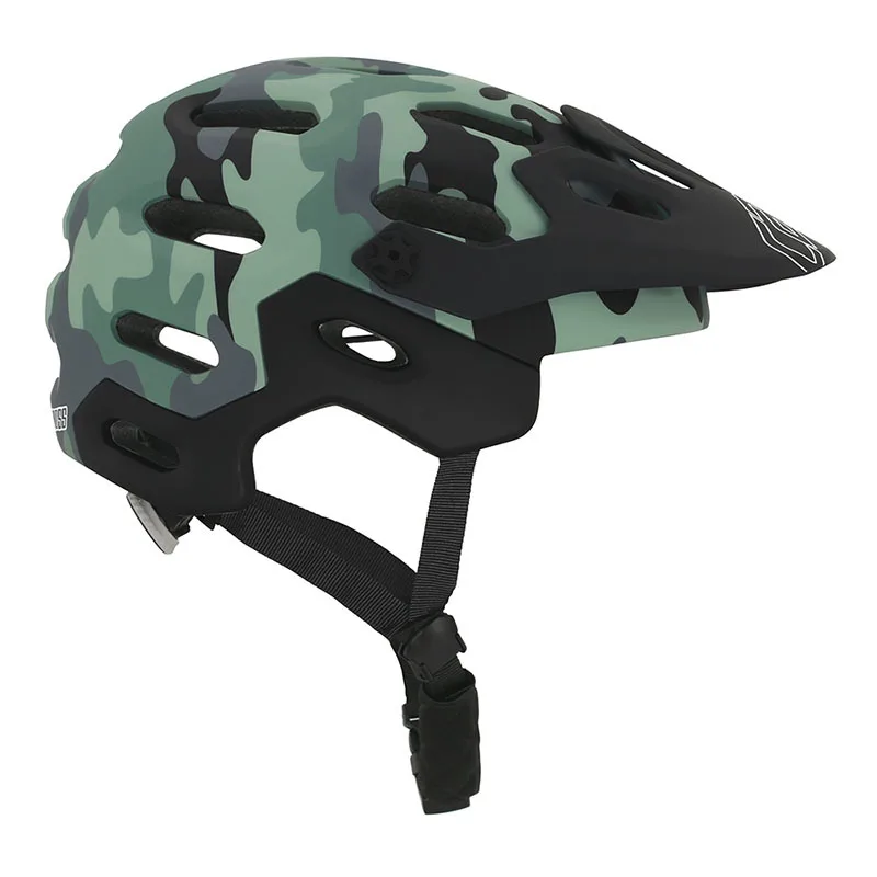 Горный велосипедный шлем XC AM камуфляжный с съемными полями в стиле джунглей |
