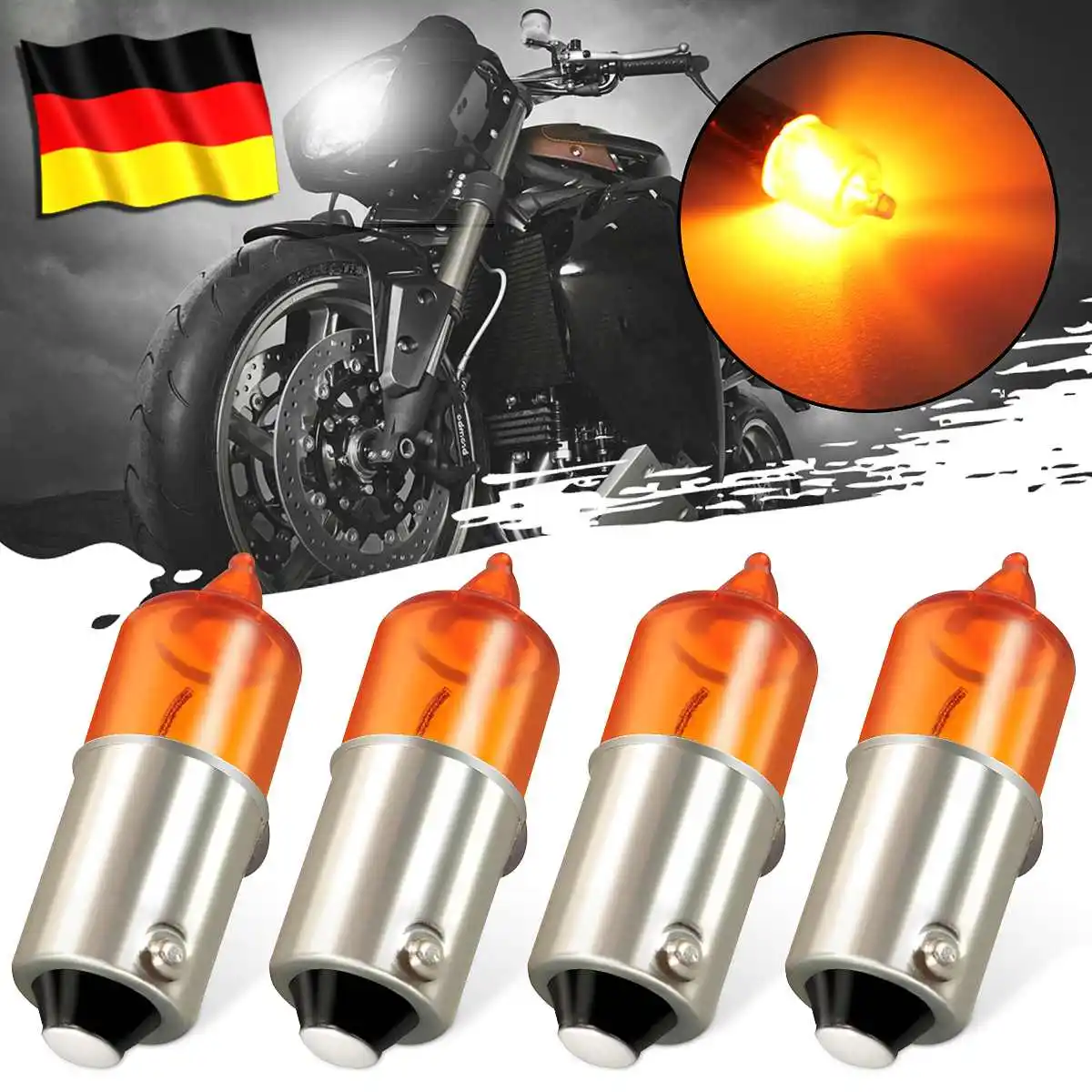 4 шт. 12 в 23 Вт Янтарный универсальный мотоцикл миниатюрный указатель поворота