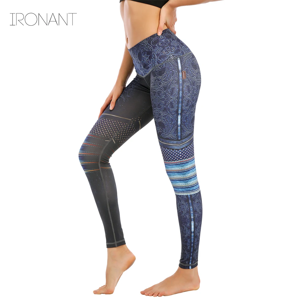 

Yoga Pants Women Decorative Pattern High Waist Sports Leggings Girl Tights PushUp Trainer Running Trousers Workout Tummy Control