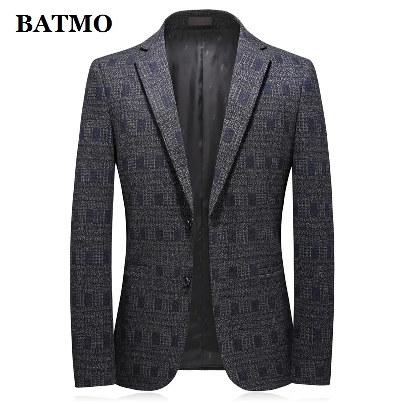 

BATMO 2020 new arrival autumn casual plaid blazer men,men's casual jackets,plus-size M-4XL 888