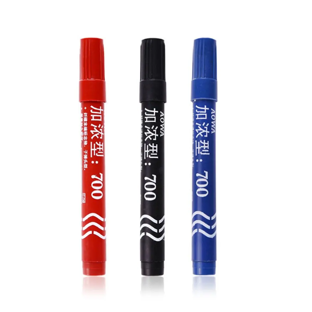 Enriched marker Plastic Oily Waterproof Permanent Marker Pen Korean Stationery Student Outdoor Marking Ink | Канцтовары для офиса