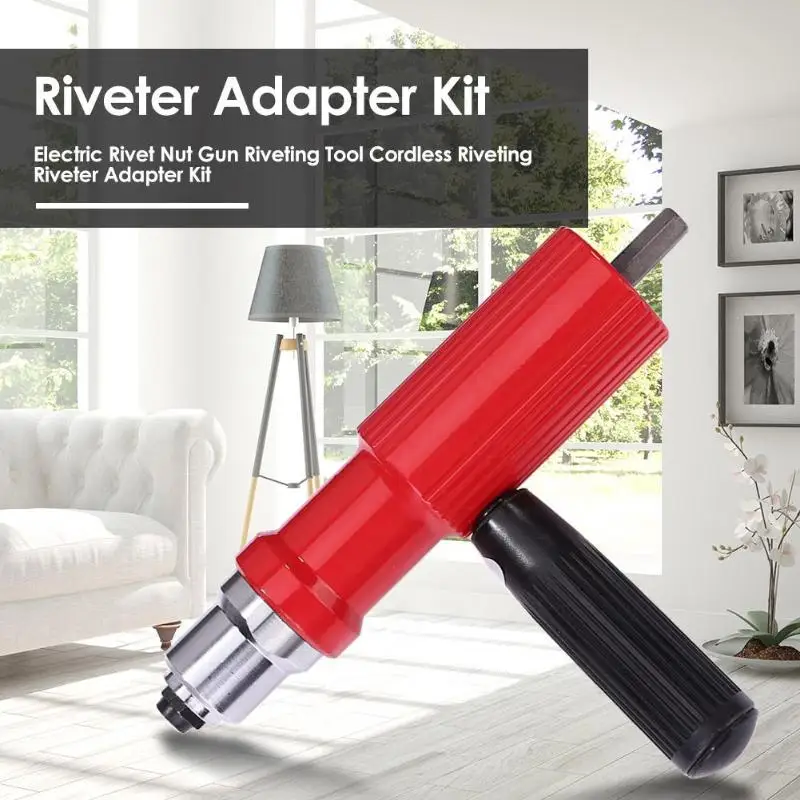 

Electric Rivet Nut Gun Riveting Tool Cordless Riveting Riveter Adapter Kit Handle Nail Gun Aluminum Rivet Nut Guns