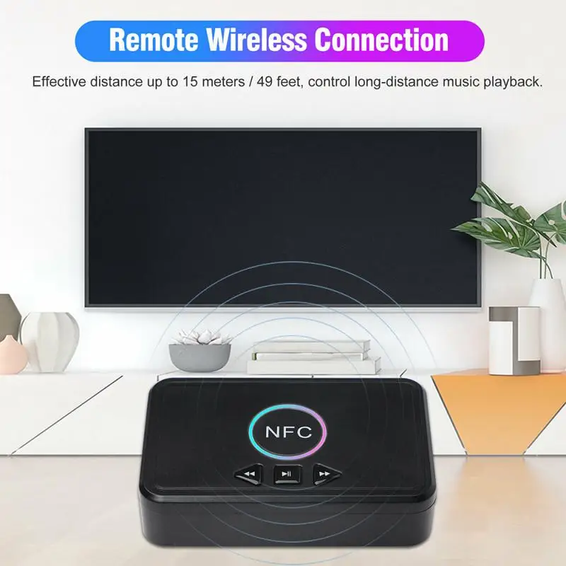NFC 5 0 Bluetooth-совместимый ресивер A2DP AUX 3 мм RCA разъем USB умное воспроизведение стерео