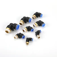 10Pcs Air Pneumatic Pipe Connector 10mm 8mm 6mm 12mm  Hose Tube 1/8" 1/4" 3/8" 1/2" Male Thread L Shape Gas Quick Joint Fitting