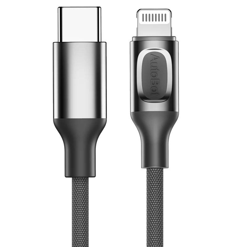 Rock MFI сертифицированный usb c на lightning зарядный кабель для iPhone xs max xr x 8 7 6s plus 5 ipad быстрое зарядное устройство PD кабель 1 м - Цвет: Черный
