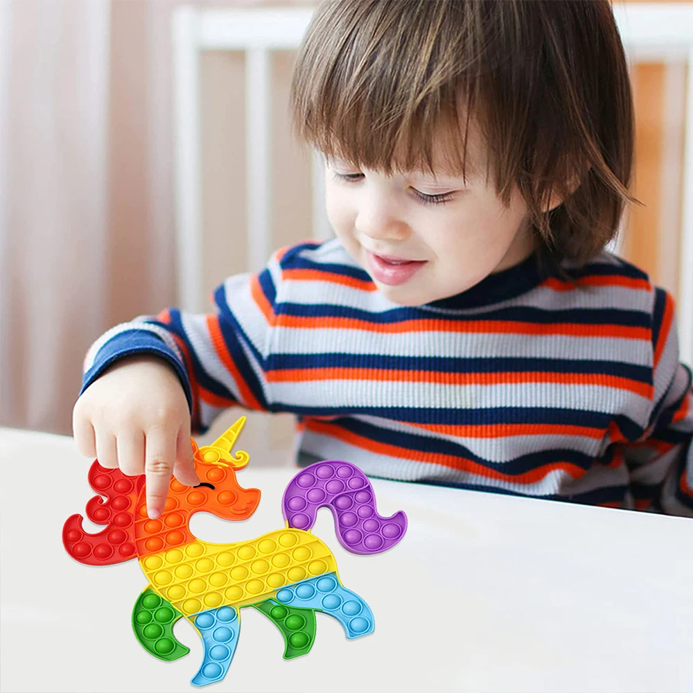 Счастливый Единорог гамбургер большой XXL фиджет-игрушки антистресс игрушки для