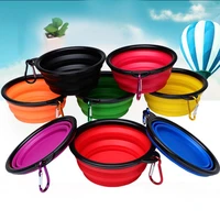 foldable dog bowl eco friendly silicone pet cat dog food water feeder travel portable feeding bowls puppy doggy food container