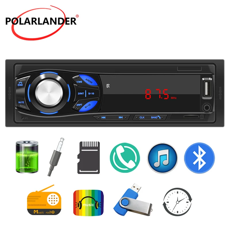 

Автомагнитола 1 Din, TF-карта/U-диск/FM/AUX, 12 В, мультимедиа, 45 Вт