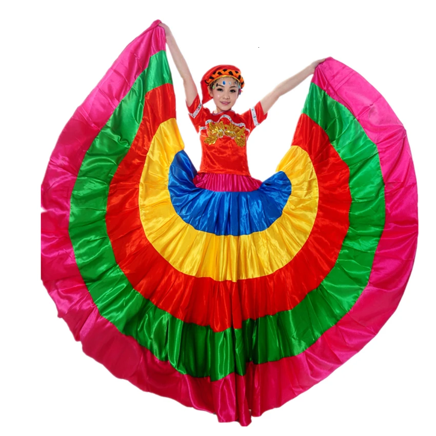 Новая испанская стандартная Цыганская юбка flamго женская одежда для хора и