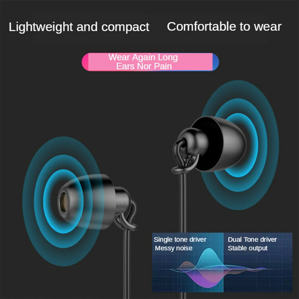 

Anti-noise Soft Sleeping Headphone Silicone Anti-fold Headset In-Ear Earphones With Noise Cancelling 3.5mm Headphones Universal