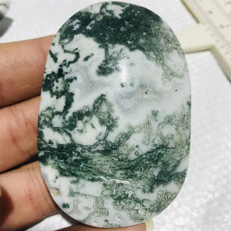 

Natural Polished Aquatic Plants Agate Crystal Madagascar Gift Energy Reiki Healing Mineral Specimen Collection