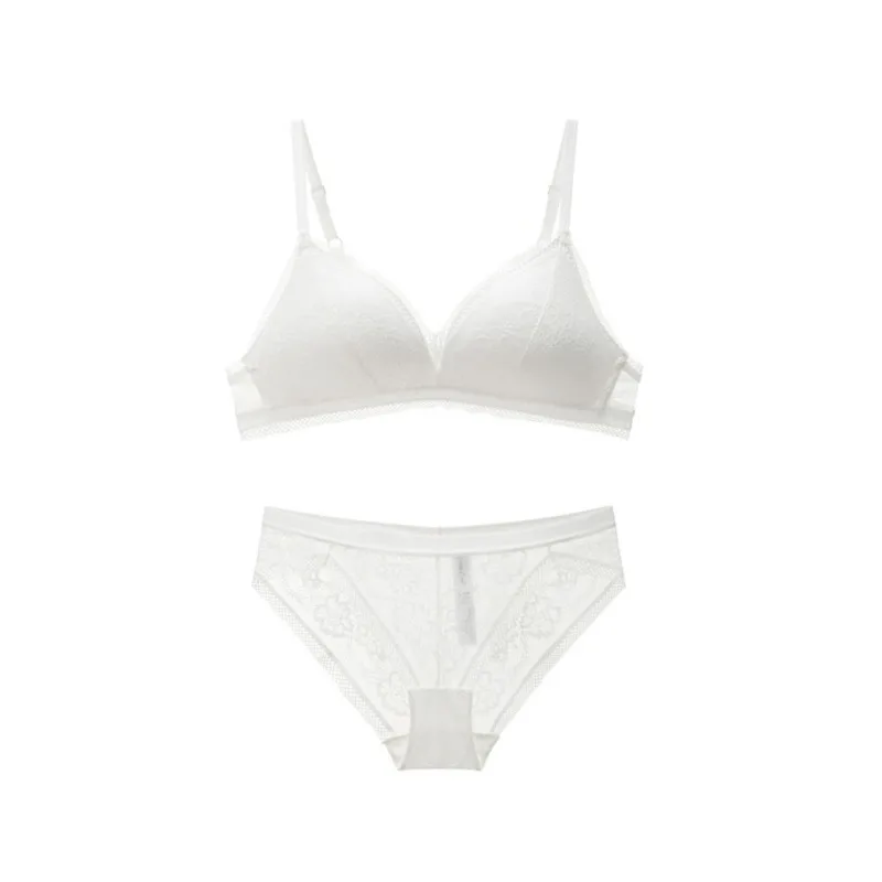 

Triangle Cup Corset Lace Underwear Bodysuit Women Lingerie Sexy Comfortable And Breathable Thin Style Underwear Bra Set Push Up