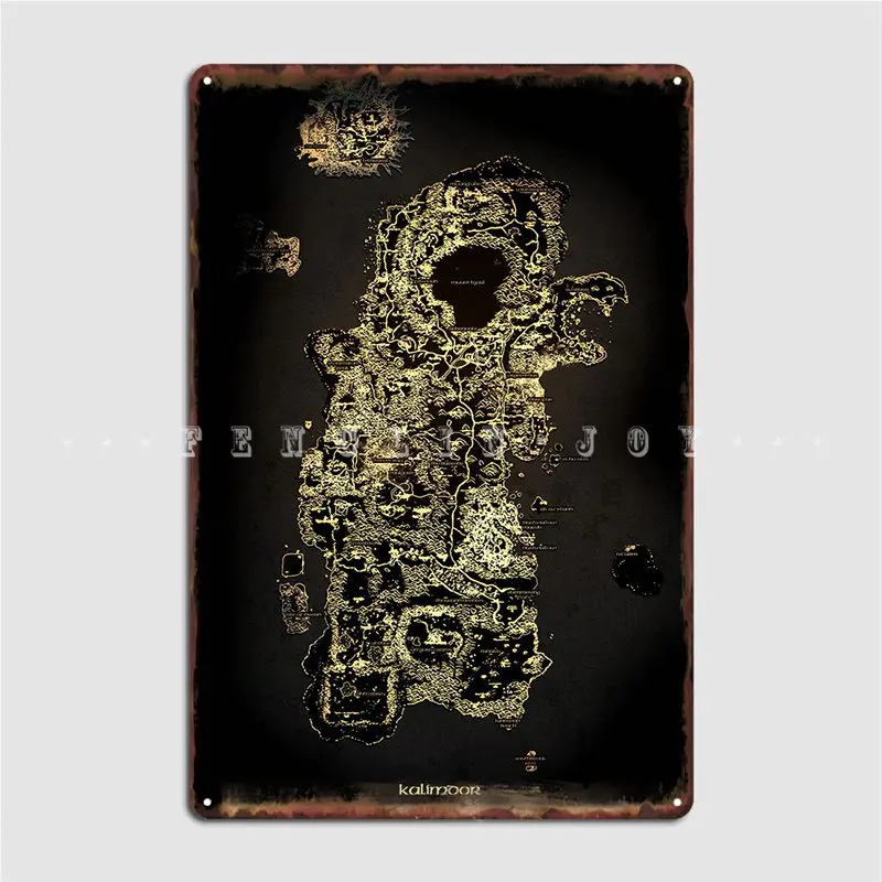 

Azeroth Continent Metal Plaque Poster Club Party Mural Mural Painting Personalized Tin Sign Poster