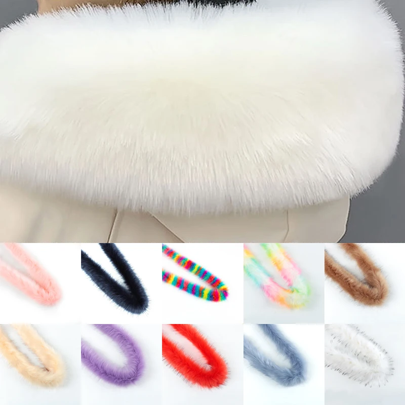 1M Artificial Mink Fur Ribbon Trim Tapes DIY Fluffy Faux Strips For Down Jacket Decor Sewing Coat Hood Clothing Materials | Дом и сад
