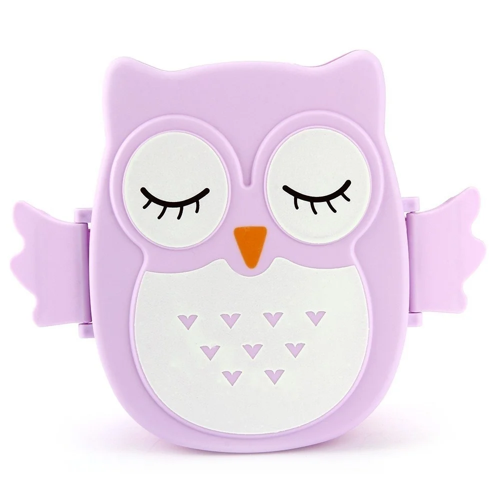 Kawaii Сова студентов дети микроволновая печь контейнер для бэнто с Отсеками Случае