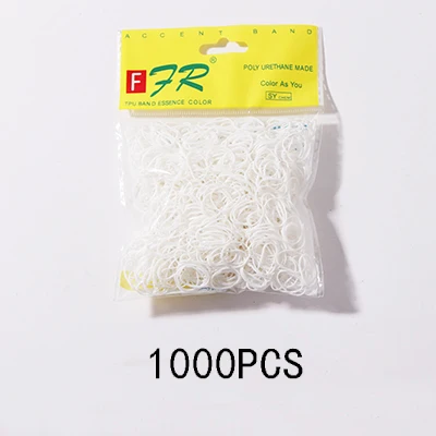 1000Colour 6 1000 шт./партия, одноразовые резинки для волос для девочек, эластичная резинка для волос из ТПУ, держатель для конского хвоста, резинки, Детские аксессуары для волос - Цвет: 1000Colour 6