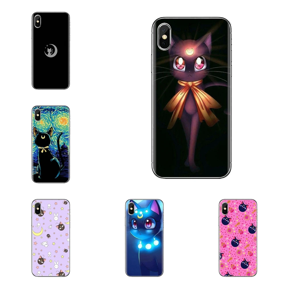 С милым рисунком Сэйлор Мун Луна кошки для huawei G7 G8 P7 P8 P9 Lite Honor 4C 5X 5C 6X Коврики 7 8 9 Y3 Y5