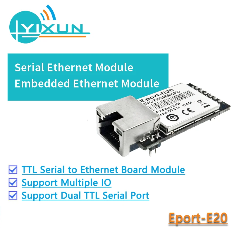 CE FCC HF E port E20 Бесплатный RTOS сетевой сервер порт TTL последовательный к Ethernet