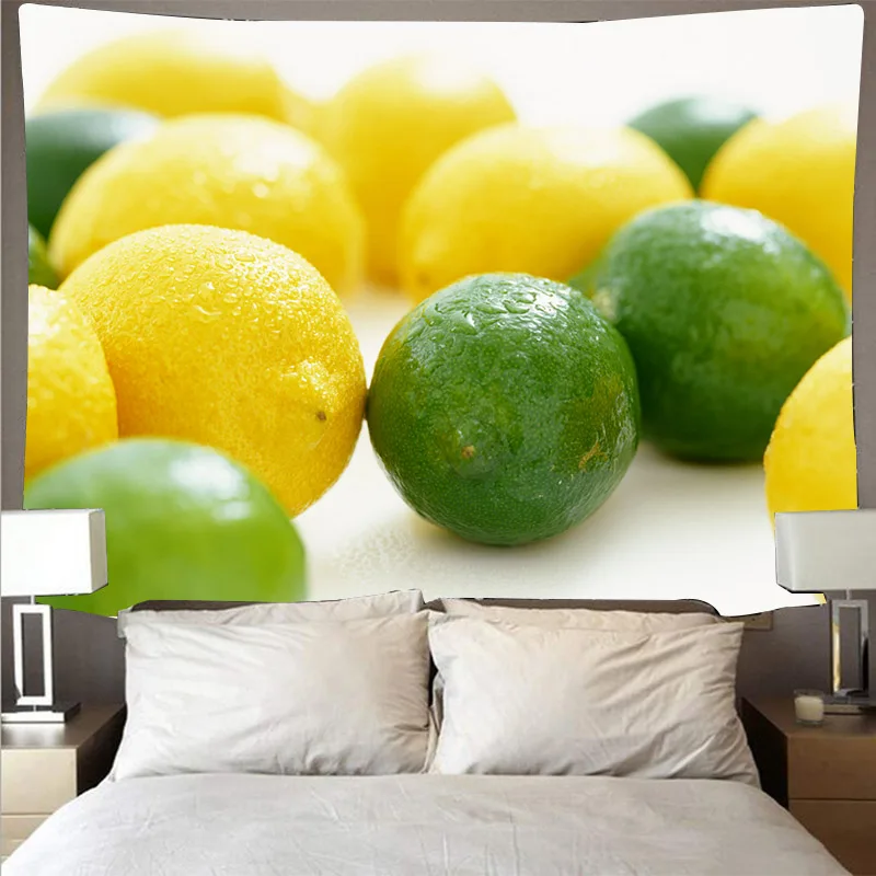 Вкусные фрукты настенный Декор ткань Большой wall art психоделический гобелен