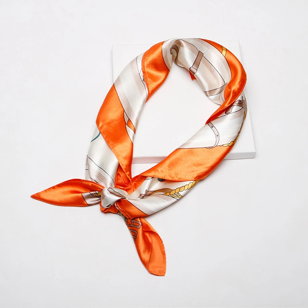 Многофункциональный шелковый шарф для женщин с модным принтом шарфы волос