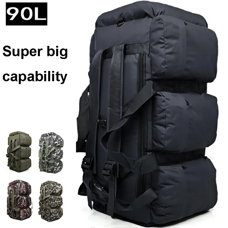 Goedkoop Camping Bag Bike 90L Klimmen Sport Bergbeklimmen Zak Reizen Wandelen 90L Outdoor Rugzak Rugzak Sport Bag Waterdichte