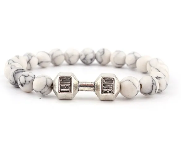 

8 мм белый Панк Многоцветный Агат Чакра Исцеление Рейки Будда, Йога браслет эластичный регулируемый вулканический камень браслеты cg64g