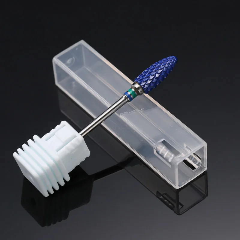 1 шт. синие керамические фрезы для ногтей электрические цилиндрические