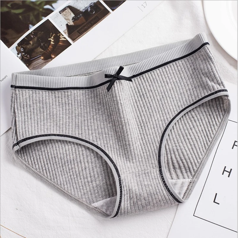 

Pure cotton low-rise college style women's panties sensual Sexy lingerie Stretch Slim soft underpants Female underwear woman